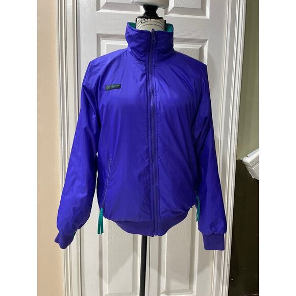 VTG 80'S COLUMBIA BOMBER JACKET REVERSIBLE RADICAL SLEEVE SZ M RETRO DISCO ICONI - Picture 14 of 16